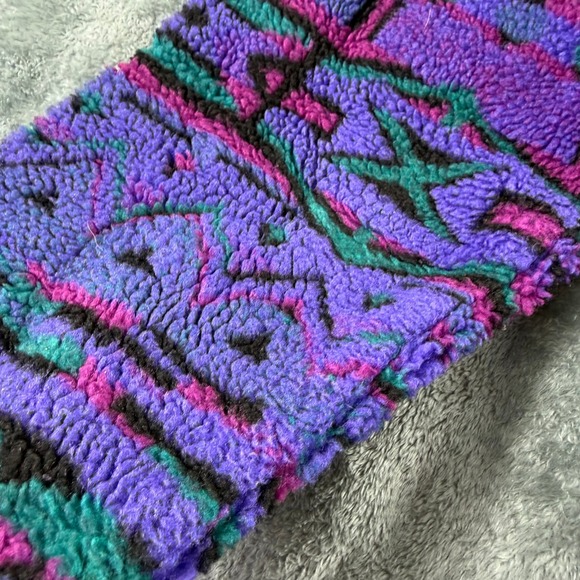 Vintage Columbia Fleece Jacket Womens S Purple Geometric Southwestern WL6140 USA - Picture 13 of 13